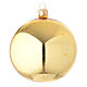 Bauble in gold blown glass with shiny finish 100mm s1