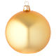 Bauble in gold blown glass with satin finish 100mm s1