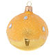 Bauble in gold blown glass with ice effect decoration 80mm s2