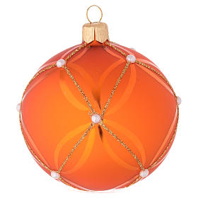 Boule verre soufflé orange 80 mm