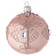 Bauble in pink blown glass with tree decoration 80mm s1