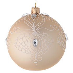 Bolas de Natal: Adorno Natal bola vidro ouro/branco 100 mm