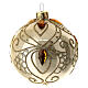 Bauble in gold blown glass with gold tree decoration 80mm s5