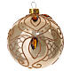 Bauble in gold blown glass with gold tree decoration 80mm s1