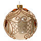 Bauble in gold blown glass with gold tree decoration 80mm s2