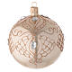 Bauble in gold blown glass with gold tree decoration 100mm s1