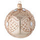 Bauble in gold blown glass with gold tree decoration 100mm s2