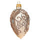 Addobbo Albero cuore vetro oro strass oro 100mm s3