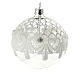 Bauble in blown glass with lace decoration 80mm s2
