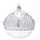 Bauble in blown glass with lace decoration 100mm s1