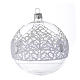 Bauble in blown glass with lace decoration 100mm s2