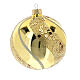 Bauble in gold blown glass with glitter decoration 80mm s2