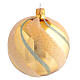 Adorno de Navidad bola de vidrio oro con glitters 100 mm s2