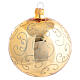 Addobbo palla vetro decoro arabesco oro 100 mm s1
