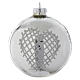 Boule verre Sapin de Noël Silver 90 mm s1