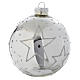 Boule verre Sapin de Noël Silver 90 mm s2