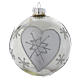 Boule verre Sapin de Noël Silver 90 mm s3