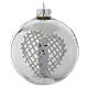 Silver glass bauble, 90mm diameter s1