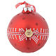 Bola vidro vermelho Árvore de Natal 90 mm s1