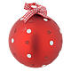 Bola vidro vermelho Árvore de Natal 90 mm s2