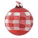 Bola vidro vermelho Árvore de Natal 90 mm s3