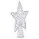 Topper for Christmas tree with embroidered star, white s2