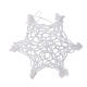 Christmas tree decoration with embroidered star, white s1