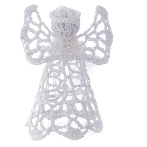 Christmas tree decoration with embroidered angel, white 1