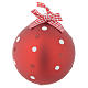 Red Christmas tree bauble in glass 80mm s2