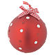 Red Christmas tree ornament in glass 80mm s2