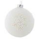 Glass bauble, with shades of white, 80mm diameter s1