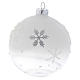 Glass bauble, with shades of white, 80mm diameter s2