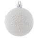 Bola árbol de Navidad vidrio blanco esfumado 80 mm s3