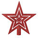Topper for Christmas tree in star shape, red colour s1