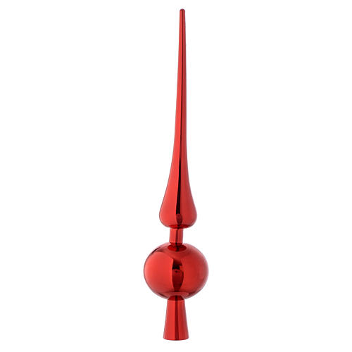 Puntale Albero Natale 35 cm Display rosso 1