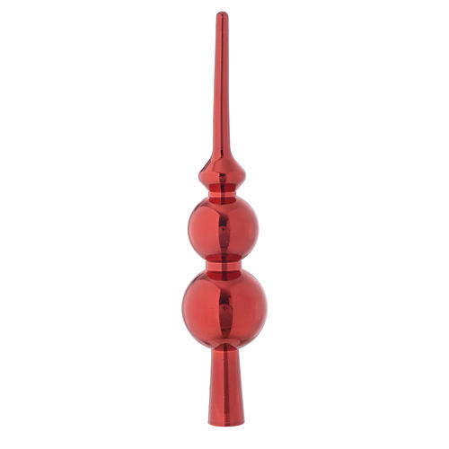 Puntale 35 cm per Albero Natale Display rosso 1
