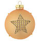 Bola árbol de Navidad vidrio dorado y strass 70 mm s1