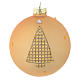 Glass bauble, gold with rhinestones, 90mm diameter s1