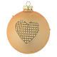 Glass bauble, gold with rhinestones, 90mm diameter s3