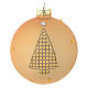 Bola árbol de Navidad vidrio dorado y strass 90 mm s1