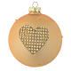 Bola árbol de Navidad vidrio dorado y strass 90 mm s3
