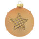 Glass ornament, gold with rhinestones, 90mm diameter s2