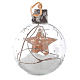 Glass Christmas bauble, with snow inside, 80mm diameter s4