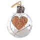 Palla Albero Natale vetro 80 mm neve interna s2