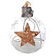Palla Albero Natale vetro 80 mm neve interna s3