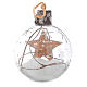 Palla Albero Natale vetro 80 mm neve interna s4