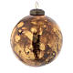 Glass Christmas ornament, antique gold color, 80mm diameter s3
