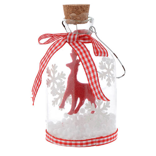 Christmas decoration, bottle with tree in glass, 10cm 3