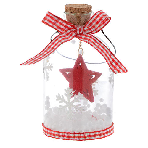 Christmas decoration, bottle with tree in glass, 10cm 4