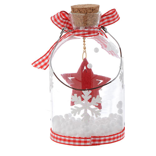 Christmas decoration, bottle with tree in glass, 10cm 5
